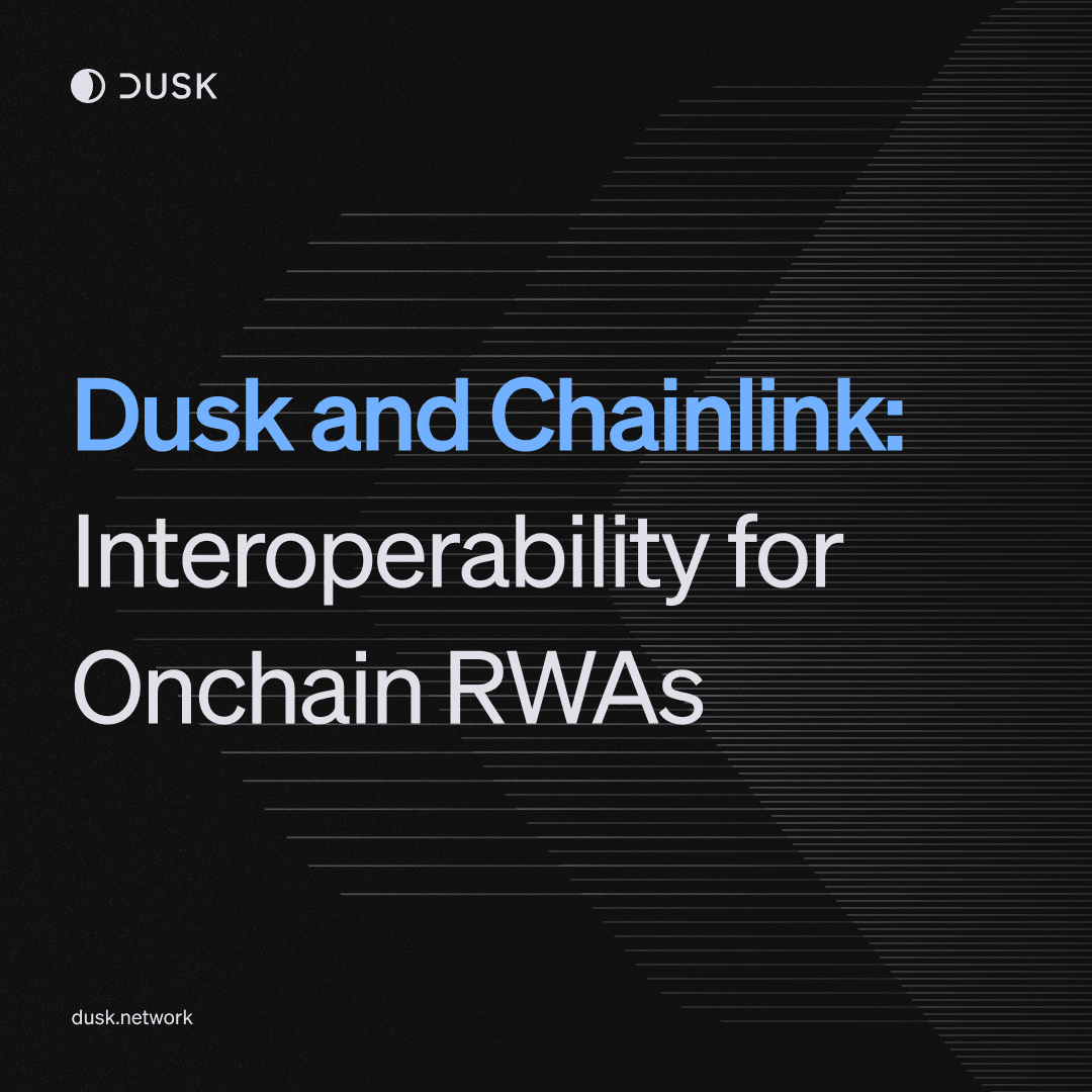 Dusk and Chainlink Partner • Dusk