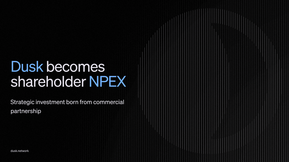 Dusk becomes shareholder NPEX Stock Exchange