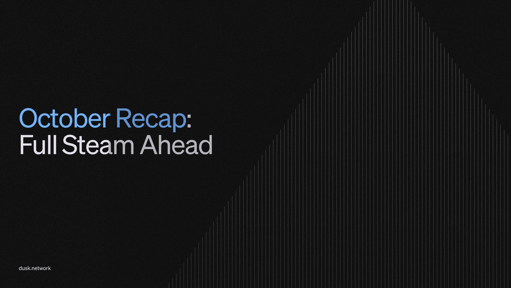 A banner reading October Recap: Full Steam Ahead