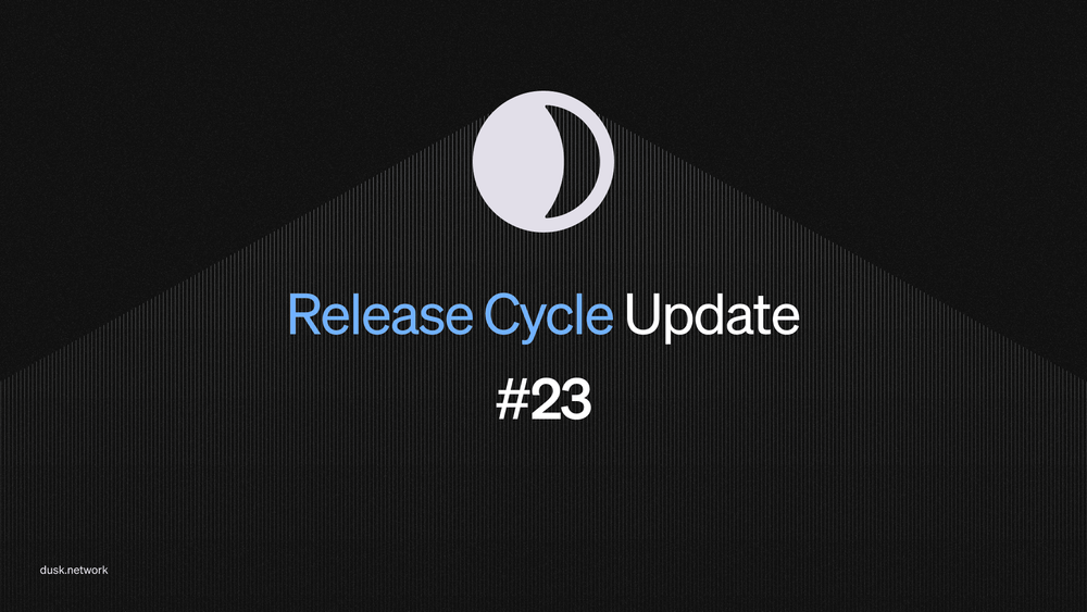 Release Cycle Update #23