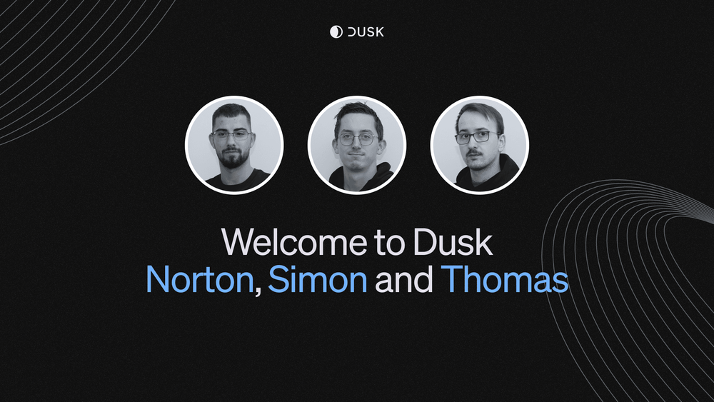 A banner showing the pictures of the three new team members